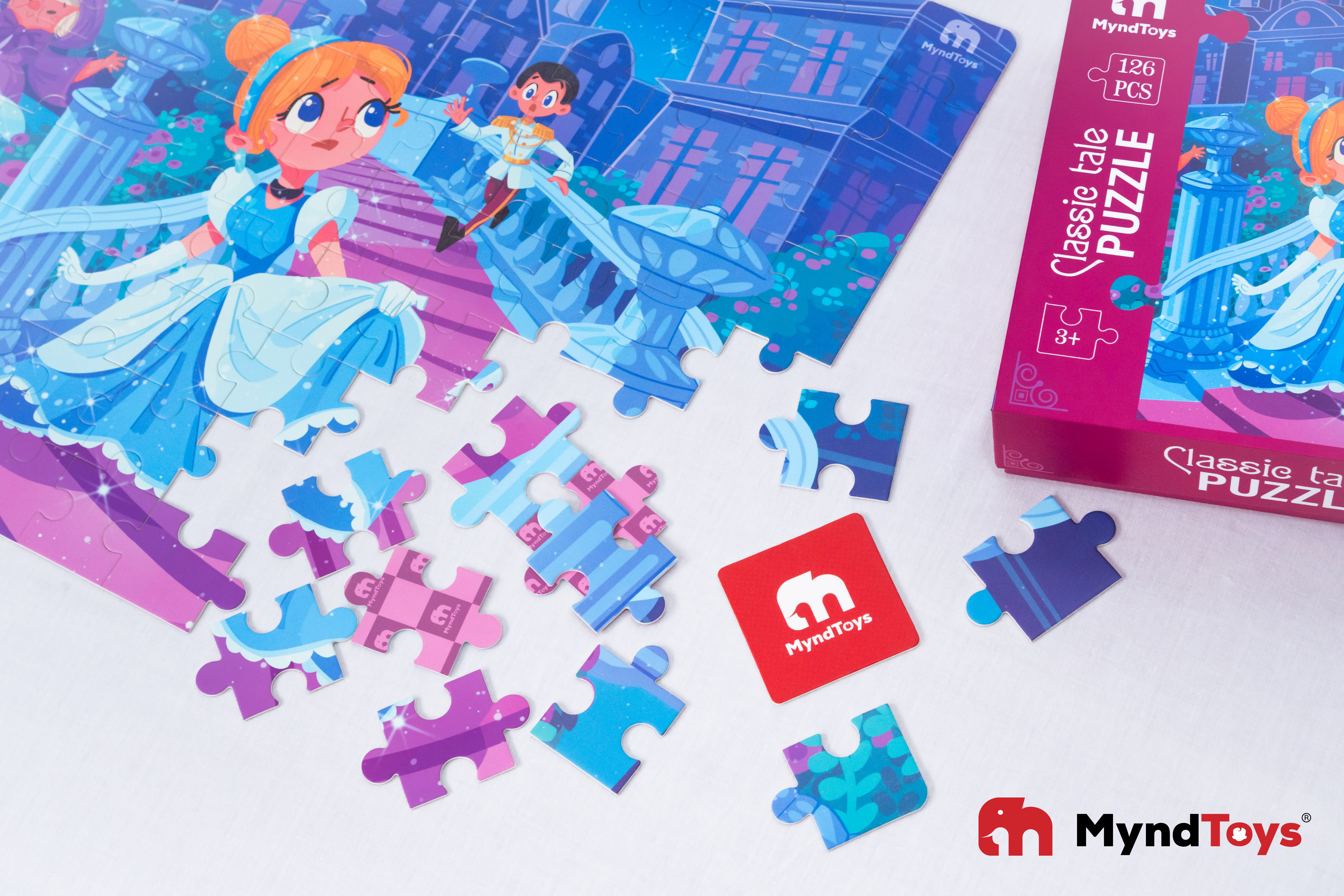 Đồ Chơi Xếp Hình MyndToys - Classic Tale Puzzle – Cinderella (Cô bé Lọ Lem 126 mảnh ghép cho Bé Từ 3 Tuổi)