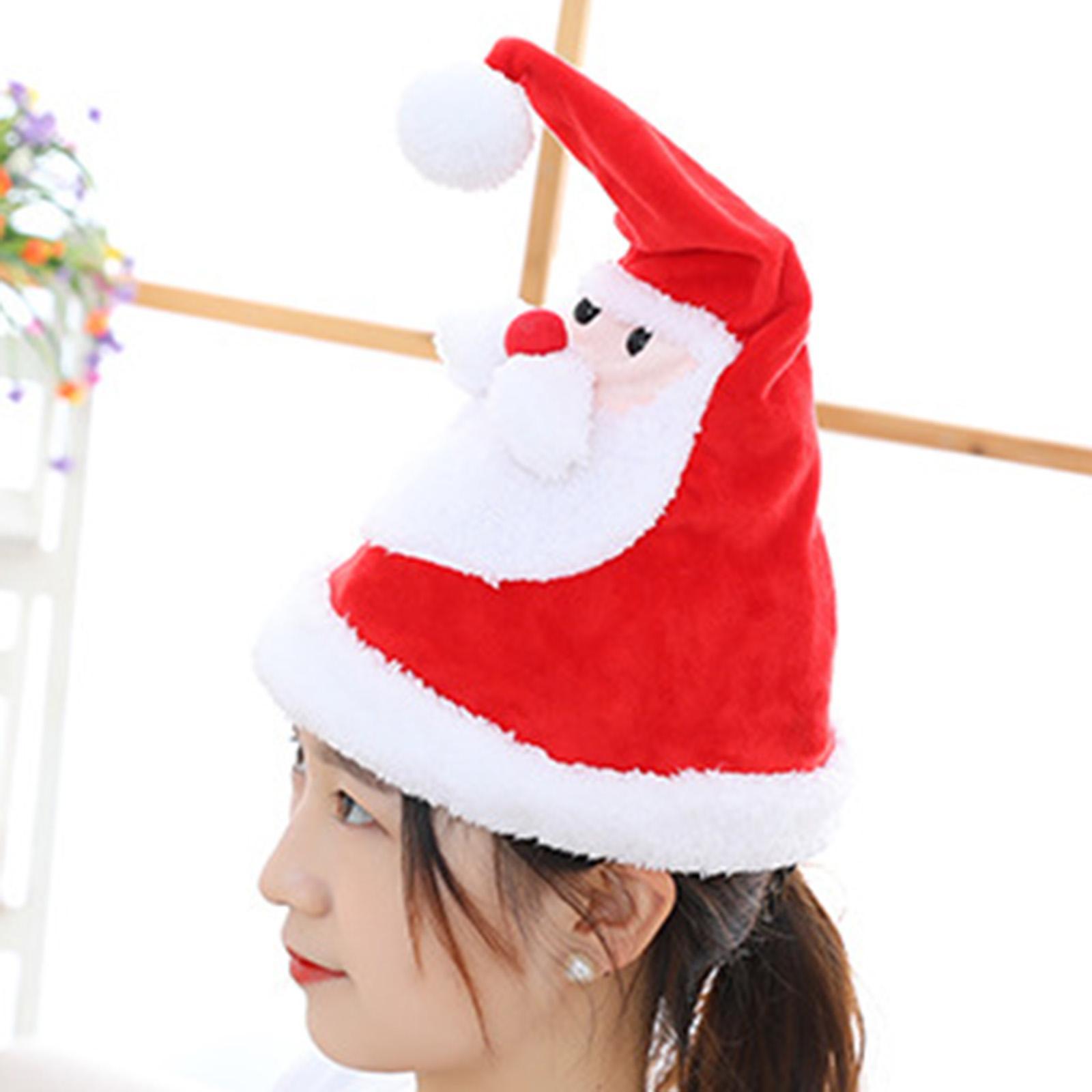 Santa Hat Singing and Dancing Christmas Cap for Party Supplies Xmas New Year