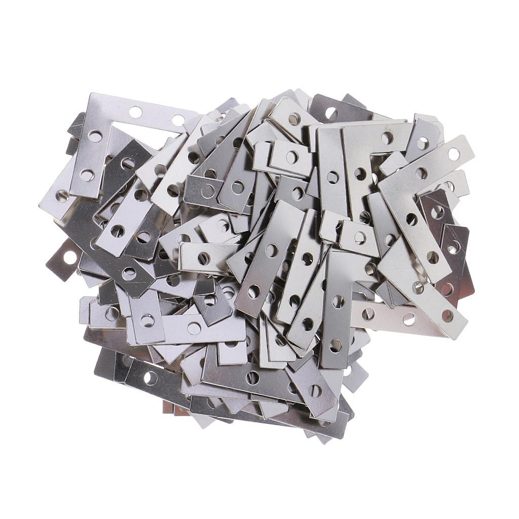 100 Pieces Heavy Duty Metal L Shape Corner Brace Plate 90 Angle Bracket Photos Frame Picture Bracket 38mmx38mm Furniture Accesories