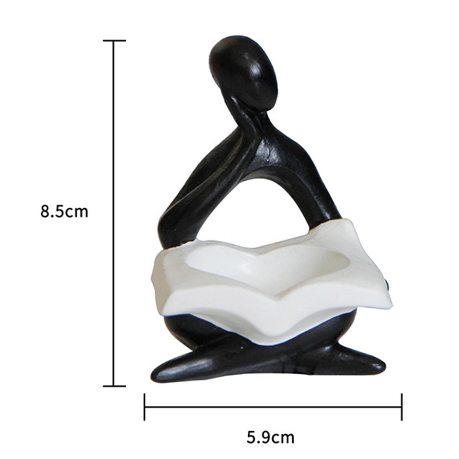Nordic Candle Holder Thinker Statue Resin Figurine Home Party Decoration