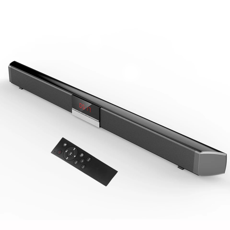 Loa soundbar tivi 3D âm thanh nổi kết nối không dây SR100 PLUS ( hàng nhập khẩu ) có phíc cắm đa năng đi  kèm