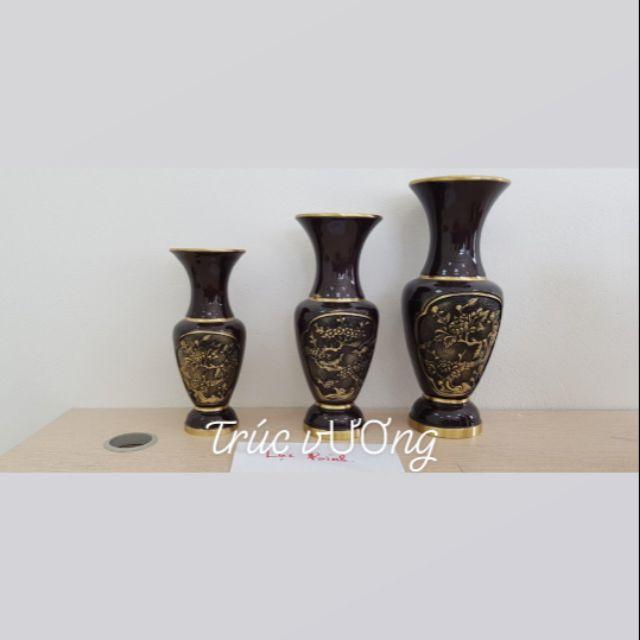 Lọ hoa bằng đồng nguyên chất, lục bình bằng đồng nguyên chất. 30, 35, 40cm.