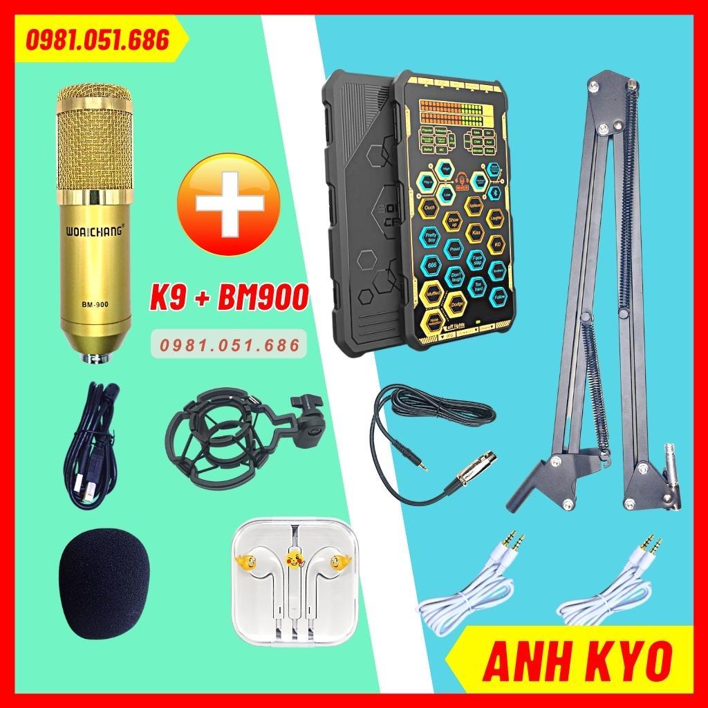 Sound card K9 mobile - Chơi game, thu âm, livestream, karaoke online cực kỳ chất lượng, dễ dàng sử dụng bảo hành 1 năm