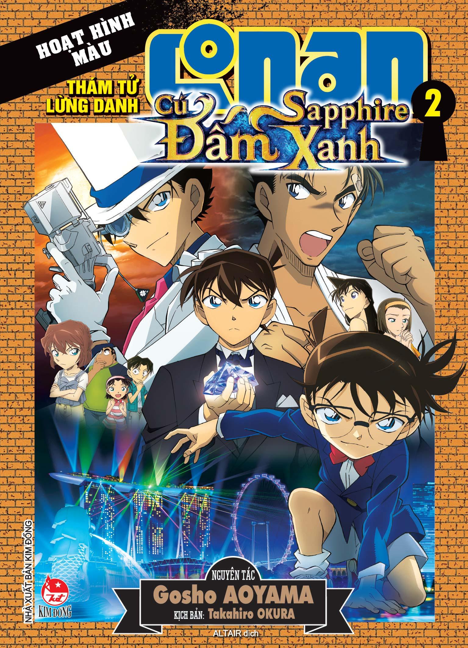 Sách - Thám Tử Lừng Danh Conan - Hoạt Hình Màu - Cú Đấm Sapphire Xanh - Tập 2