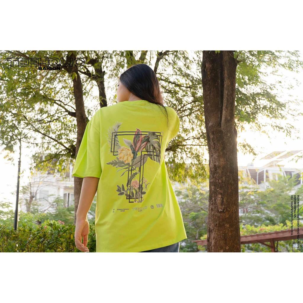 Áo Thun Unisex Tropical, Màu Trắng Nude Xanh Neon