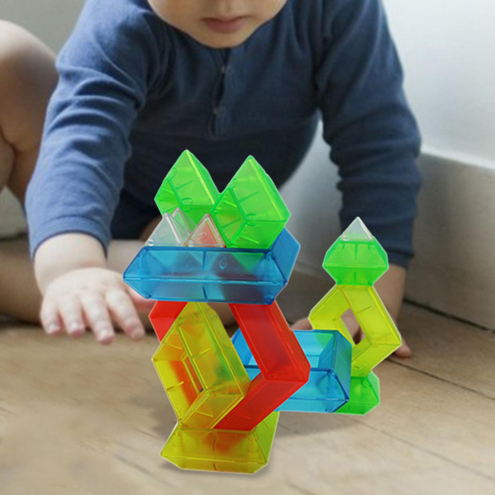 Matte Texture Toys Stacking Colorful Wisdom Pyramids for Toddler Children