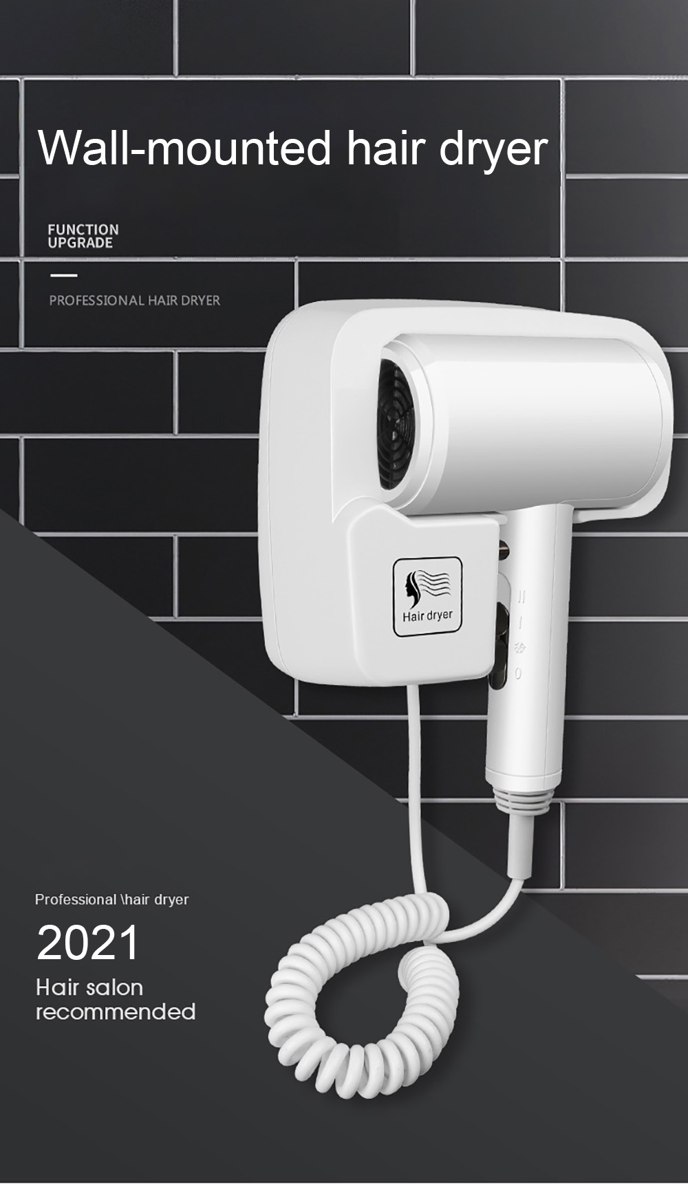 Máy sấy tóc treo tường nhà hàng khách sạn Professional Hotel Hair Dryer Wall-mounted