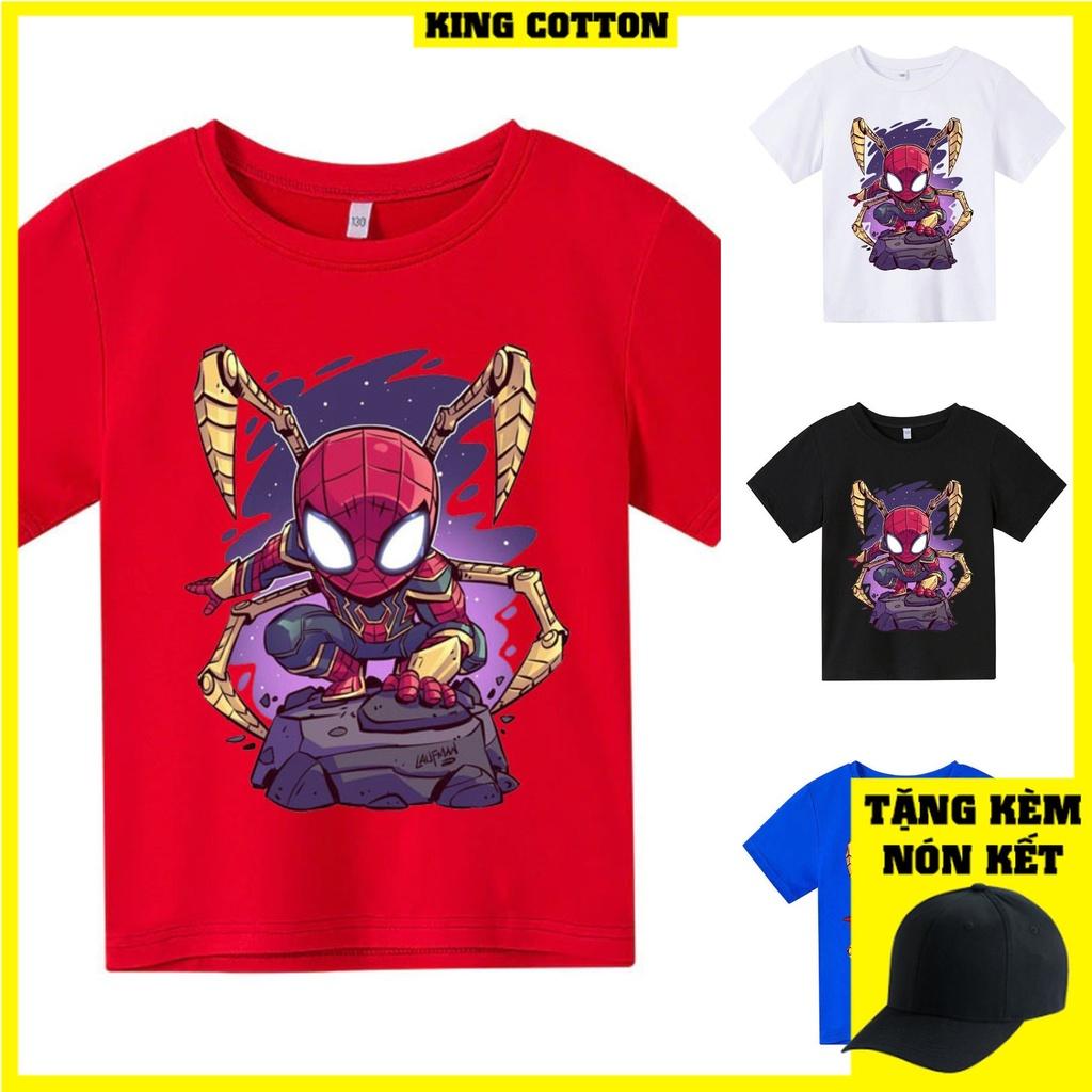 Áo thun trẻ em NGƯỜI NHỆN CHIBI, 4 màu, có size người lớn, Anam Store