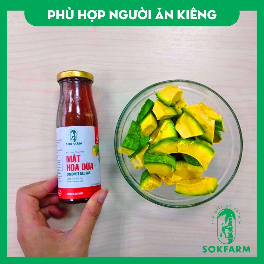 Mật Hoa Dừa - Sokfarm [250gr] - Đặc Sản Trà Vinh - Thực Phẩm Bổ Sung Chất Diện Giải - Gia Vị Cho Các Món Ăn, Sinh Tố, Nước Giải Khát - Thay Thế Đường, Mật Ong - Chứng Nhận An Toàn Vệ Sinh Thực Phẩm