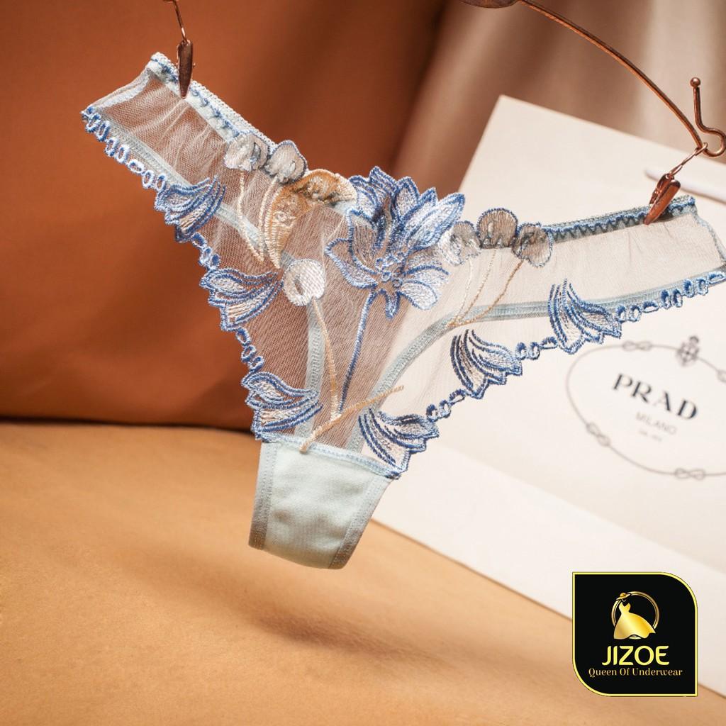 Quần lót lọt khe nữ dễ thương Ren đẹp xuyên thấu Sexy gợi cảm quyến rũ chất lượng Hàn Quốc cao cấp JIZOE QNK08