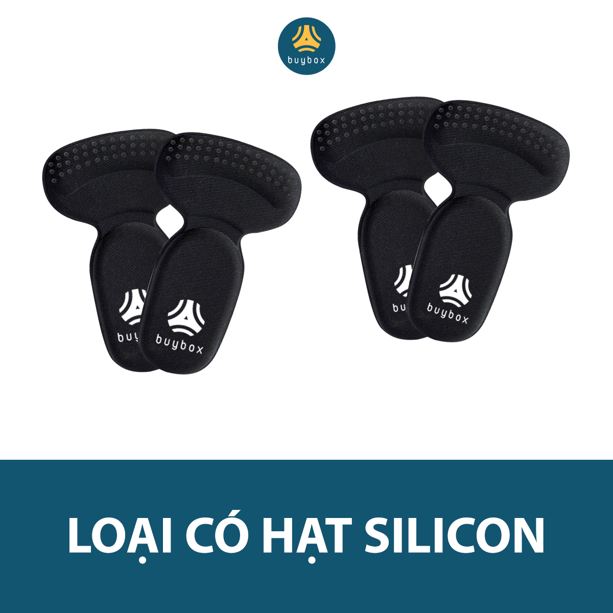 Lót gót chân chất liệu EVA ép hạt silicone cao cấp giúp giảm size, bảo vệ gót chân có keo dán cố định - Buybox - BBPK208