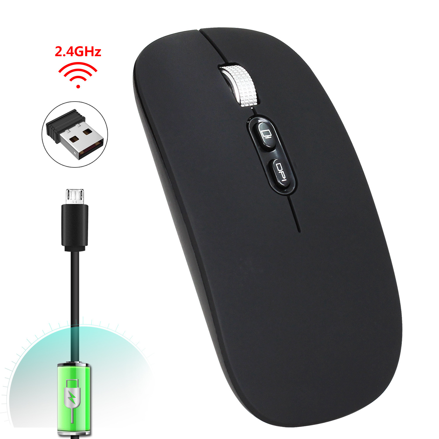 Chuột không dây M103-HN sử dụng pin sạc không lo thay pin