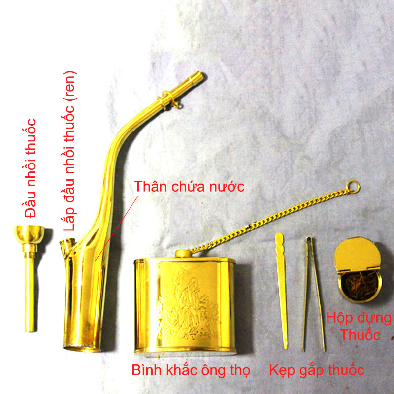 Tẩu lọc và hút thuốc đa năng hợp kim nhôm PLT (mạ màu vàng gold)