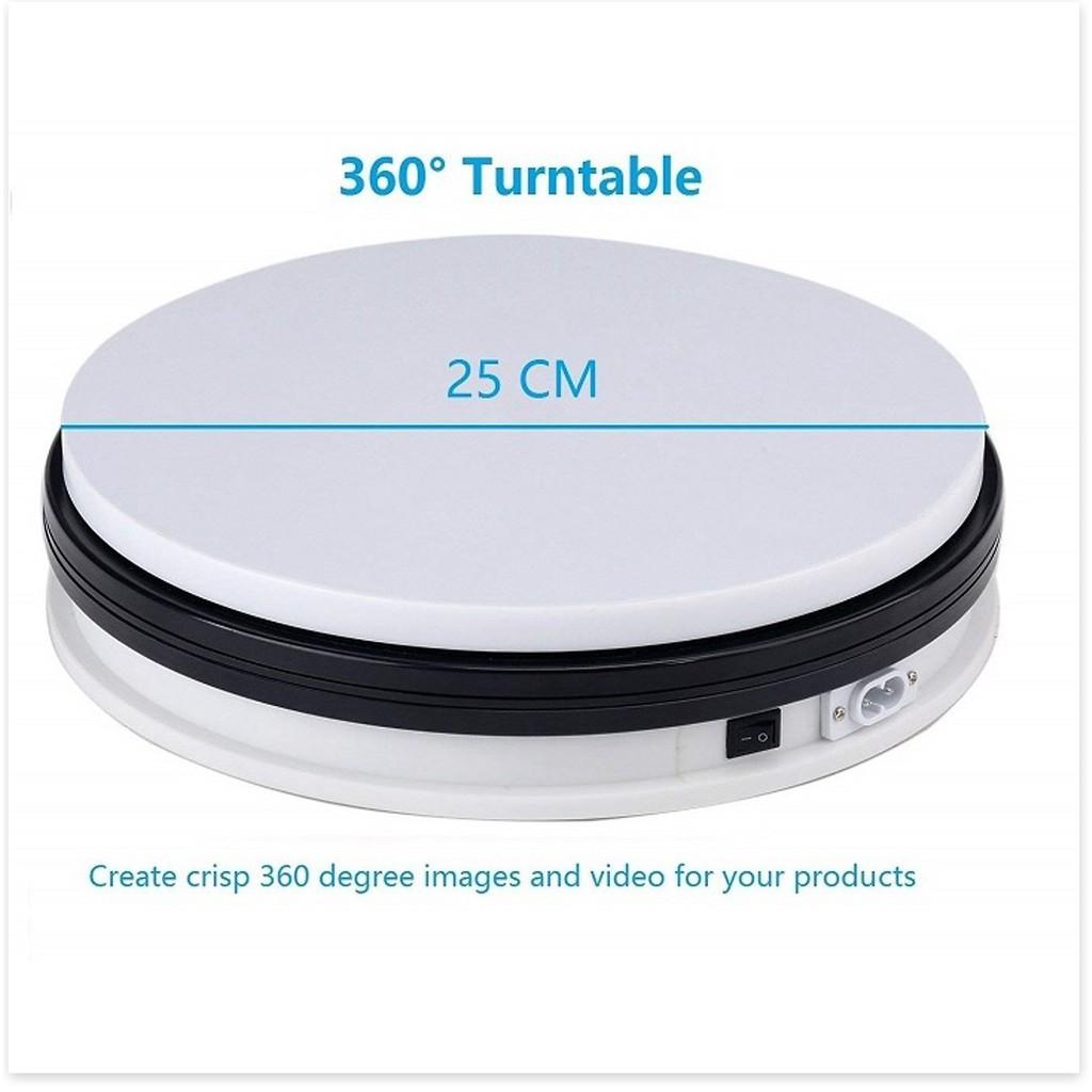 Bàn xoay chụp ảnh Studio chuyên nghiệp có led 25cm