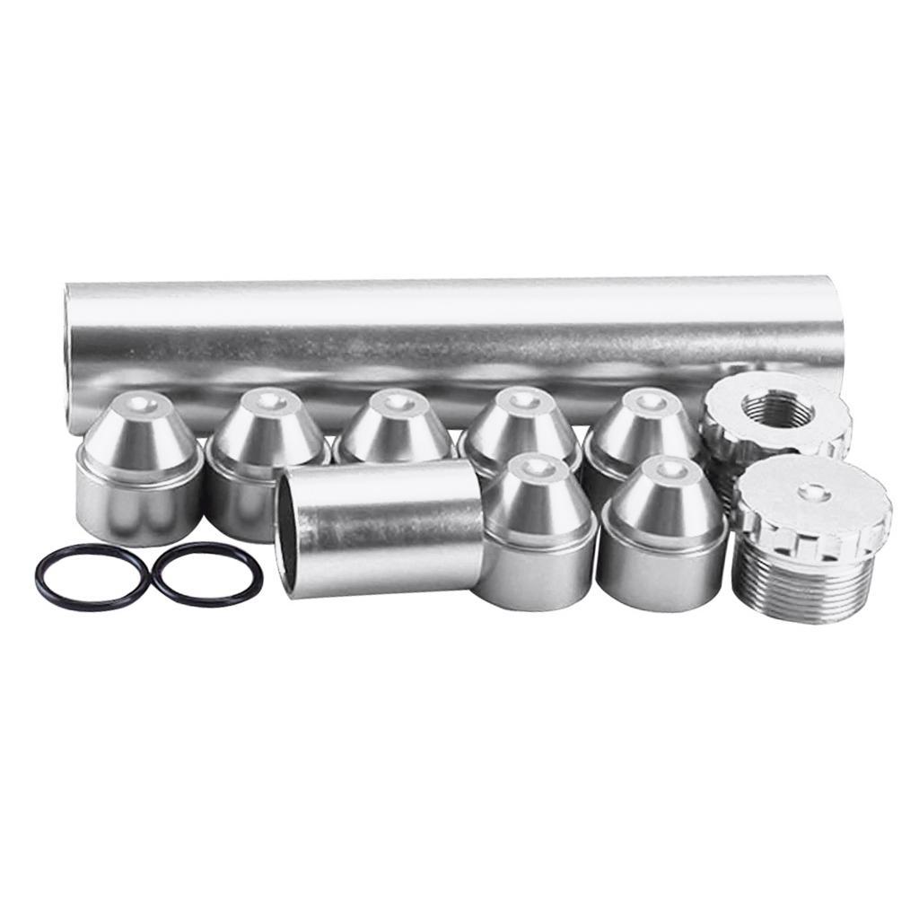 6in Aluminum Automotive Fuel Filter Car Oil Fuel Filter 1/2''-28 Silver