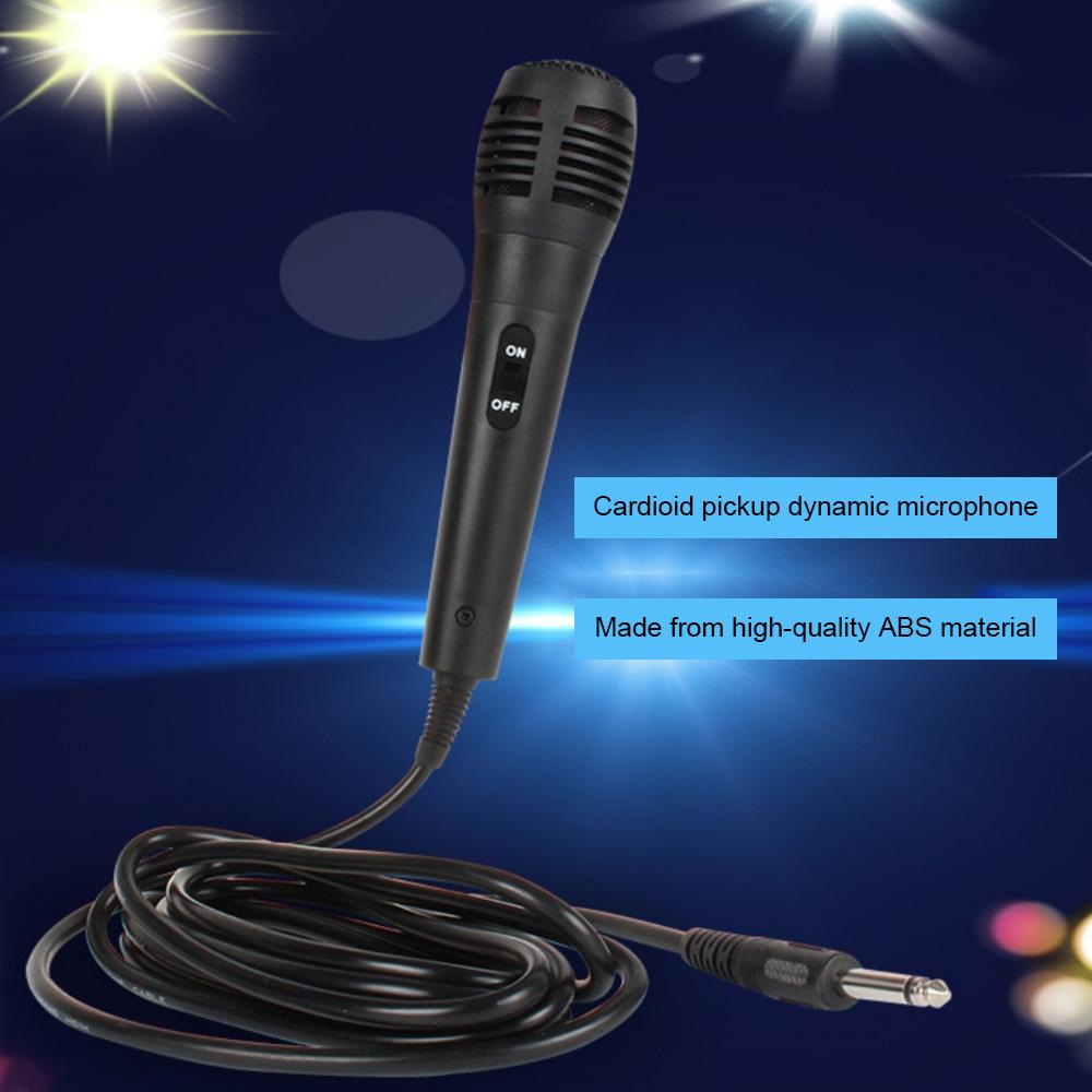 Micrô cầm tay bằng kim loại với cáp 3 mét tương thích với hệ thống rạp hát tại nhà