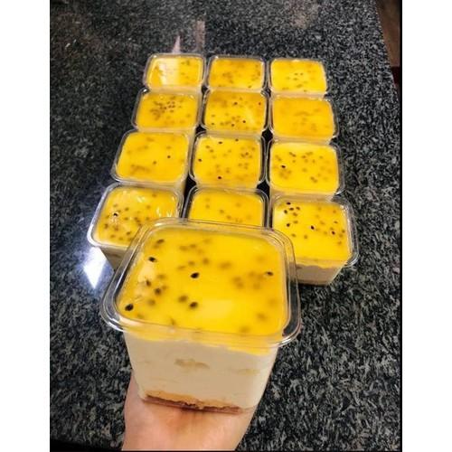100 Hộp nhựa Vuông trong B10 Hộp đựng bánh tiramisu