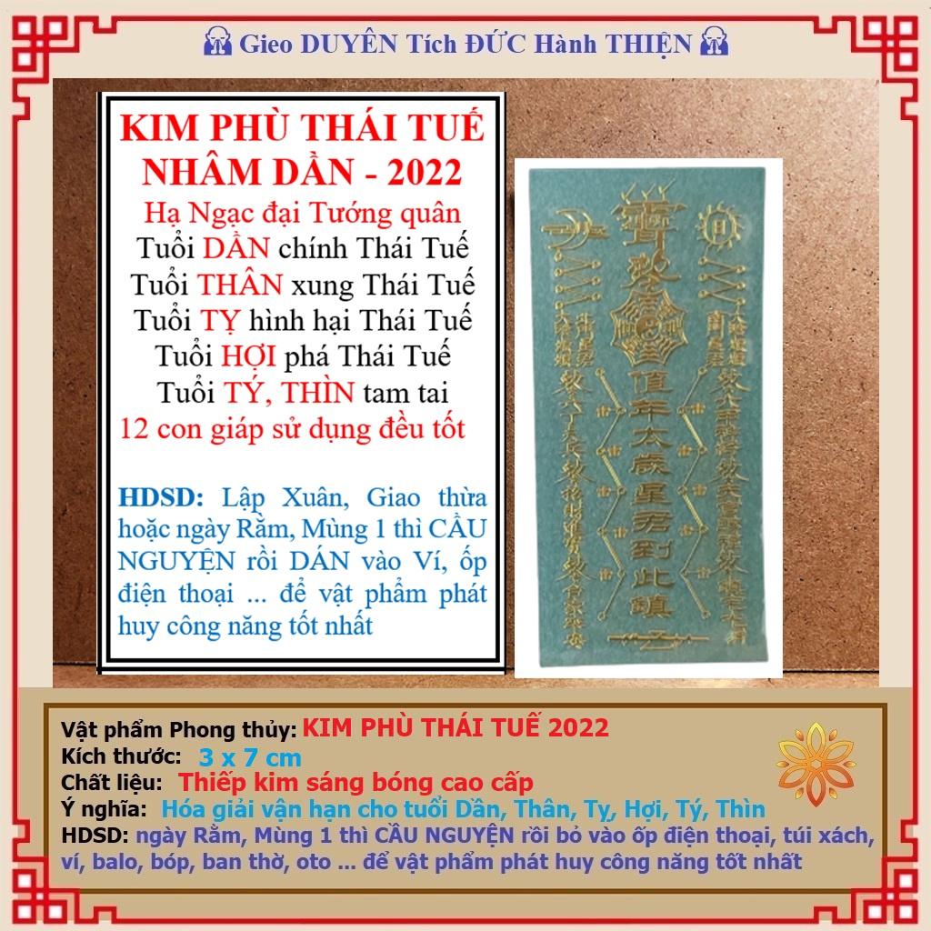 Thái Tuế năm 2022 - Kim Phù Thái Tuế Nhâm Dần năm 2022