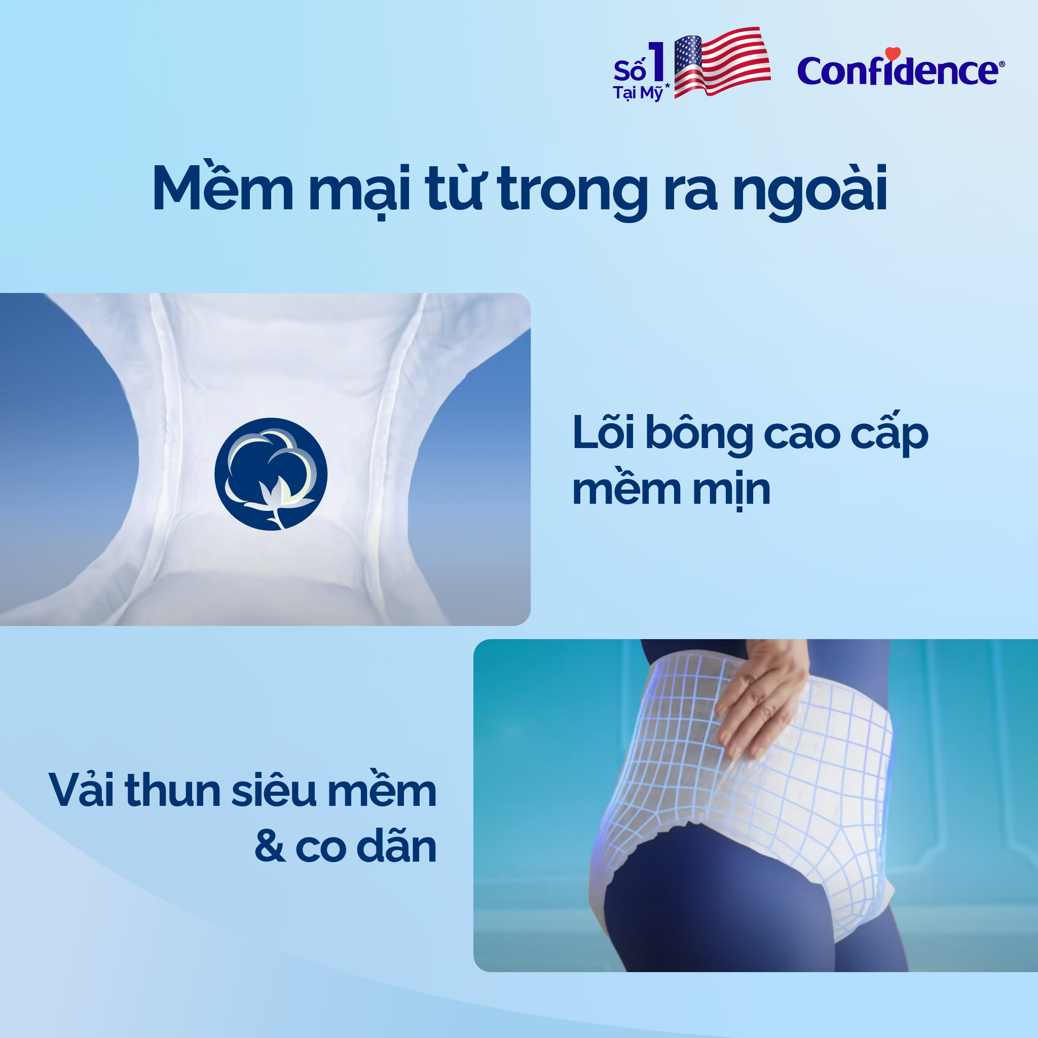 Tã quần người lớn CONFIDENCE SLIM&amp;FIT