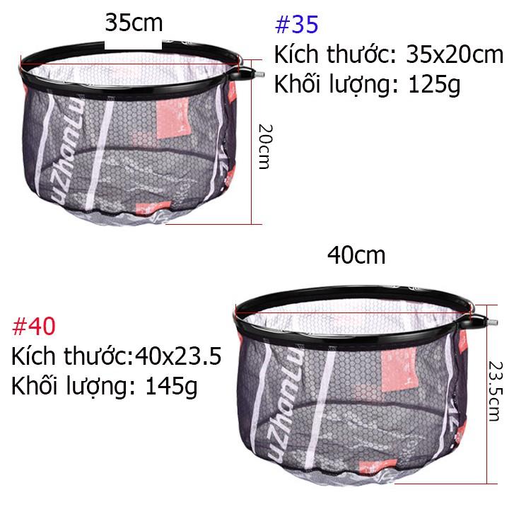 Mặt Vợt Xúc Cá Chất Liệu Carbon vành tròn 35cm 40cm 45cm Chuyên Câu Đơn Câu Đài - Đồ Câu 24h