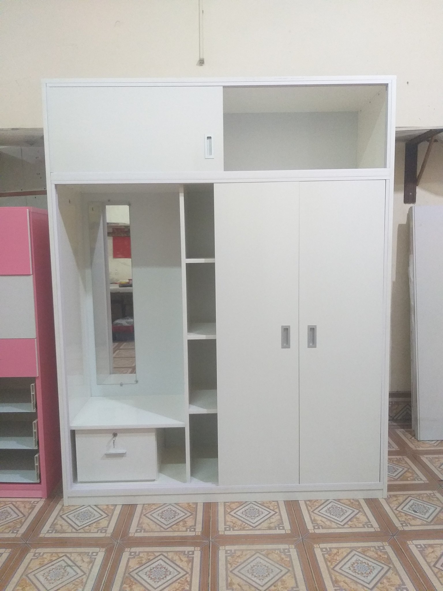 Tủ áo lùa nhựa cứng EcoPlast Jang Mi ngang 1m6bx Cao 2m x sâu 50 cm