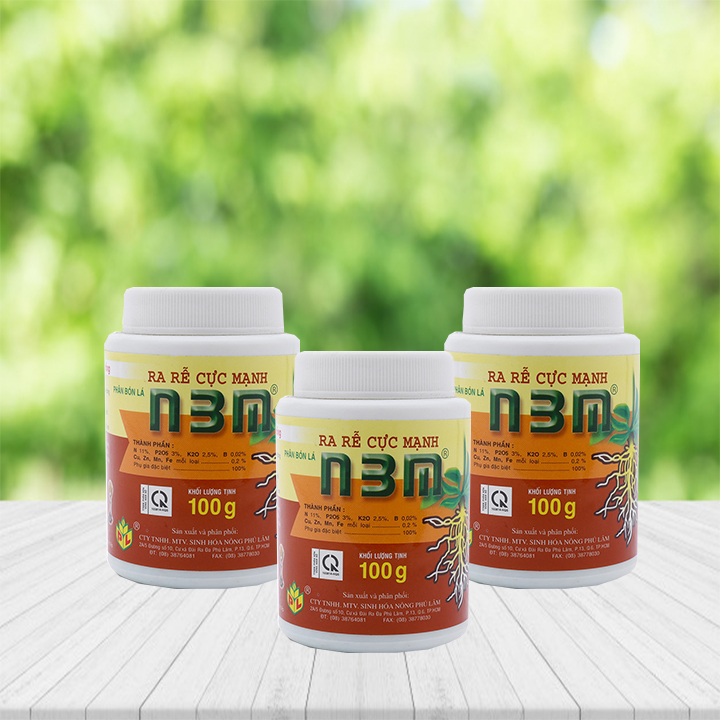 Combo 3 hủ phân bón kích thích ra rễ dưỡng rễ N3M 100g - Root Stimulator Fertilizer