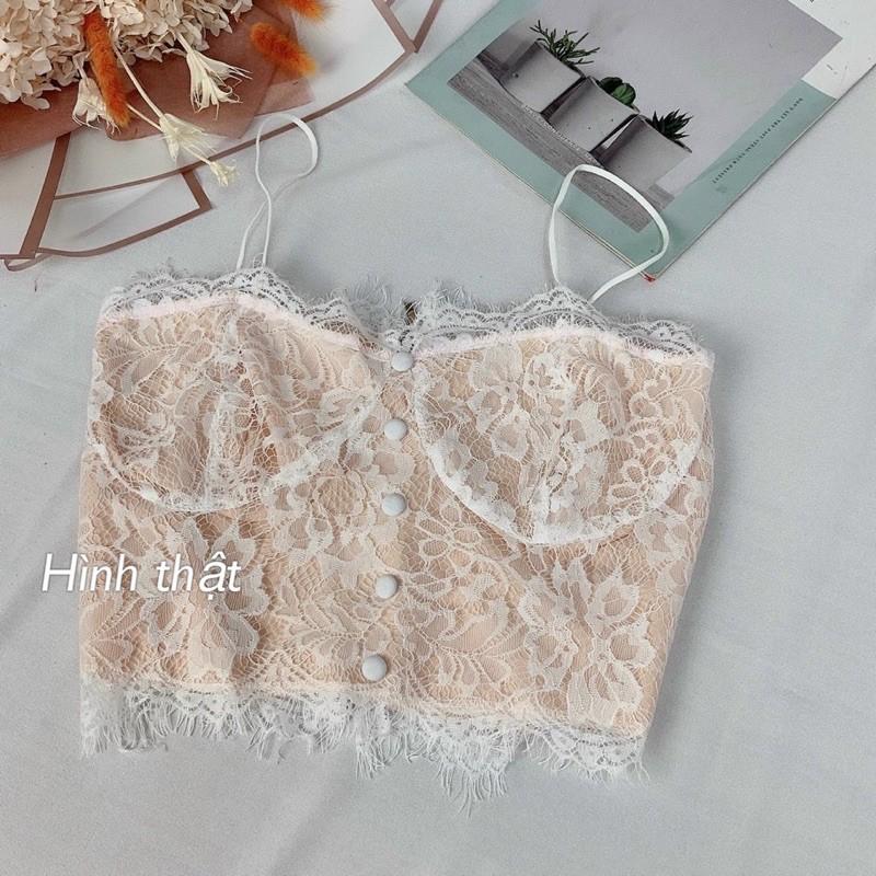 áo 2 dây ren croptop siêu sexy -z8U
