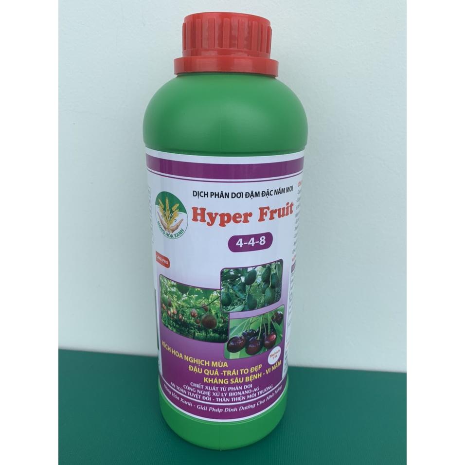 HYPER FRUIT 4-4-8 –KÍCH THÍCH RA HOA NGHỊCH VỤ, DƯỠNG HOA, DƯỠNG TRÁI, KHÁNG SÂU BỆNH, VI NẤM - CHAI 0,5 LÍT