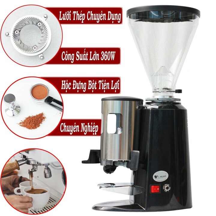 Máy xay cà phê espresso chuyên nghiệp L-Beans SD-900N công suất lớn 360w (1/2HP) dùng cho quán Cà phê - Hàng nhập khẩu