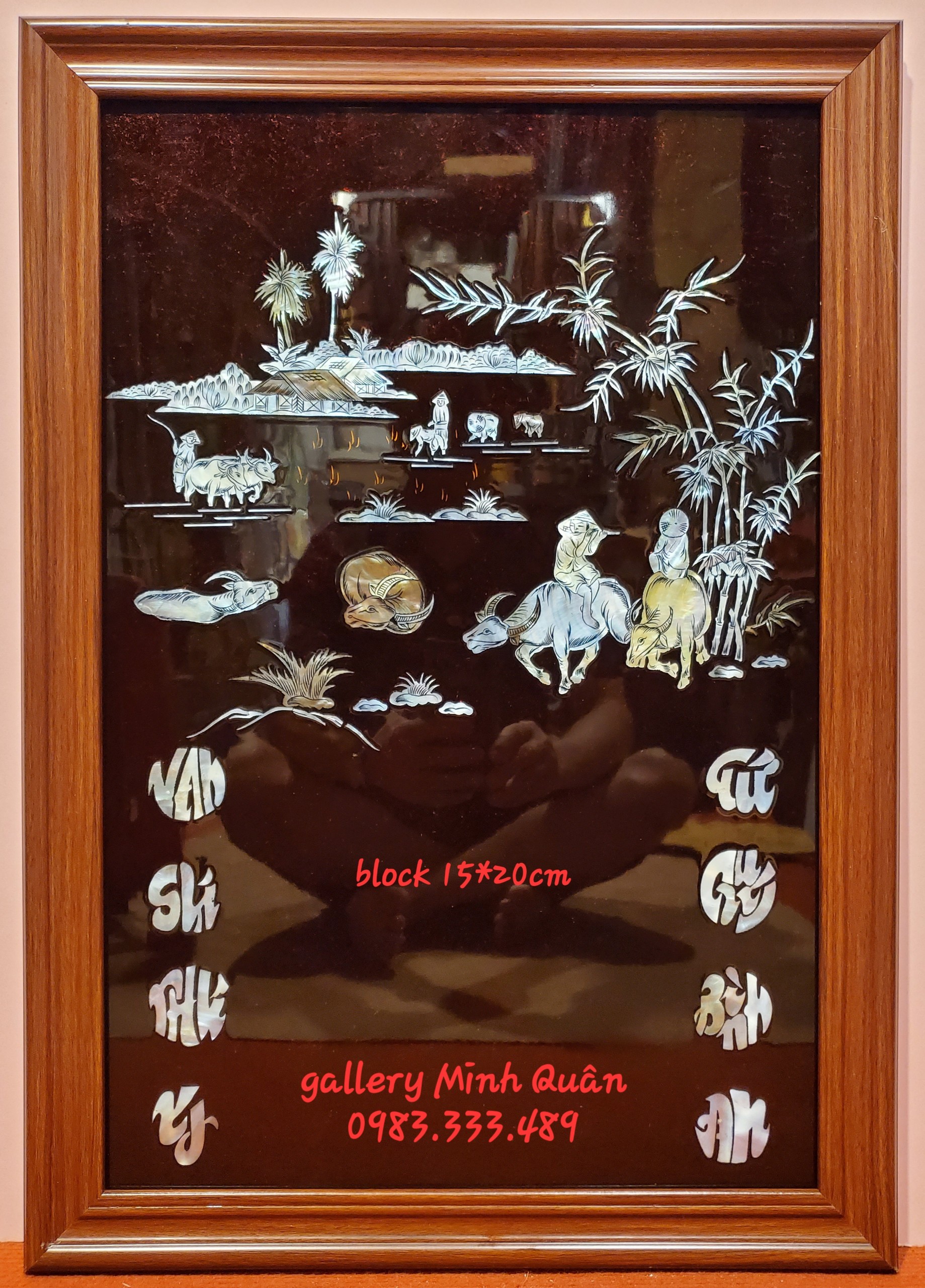 Đốc lịch khảm ốc sơn mài - Quê hương