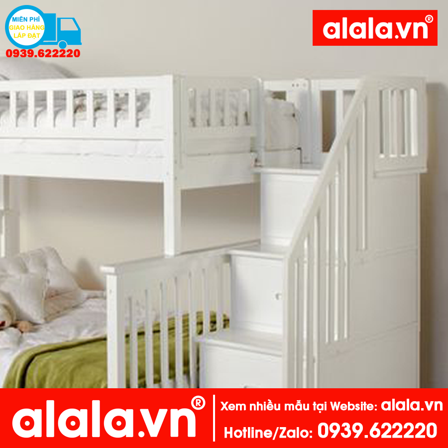 Giường tầng ALALA105 (1m2, 1m4) gỗ thông nhập khẩu - www.ALALA.vn® - Za.lo: 0939.622220