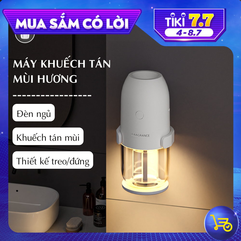 Máy khuếch tán tinh dầu khử mùi cao cấp kèm đèn ngủ led điều khiển bằng giọng nói thông minh BR 01 - Phun sương 3 chế độ kích thước nano lan tỏa mùi hương giúp nhà cửa , cơ quan, trường học thơm mát, pin sạc tiện dụng