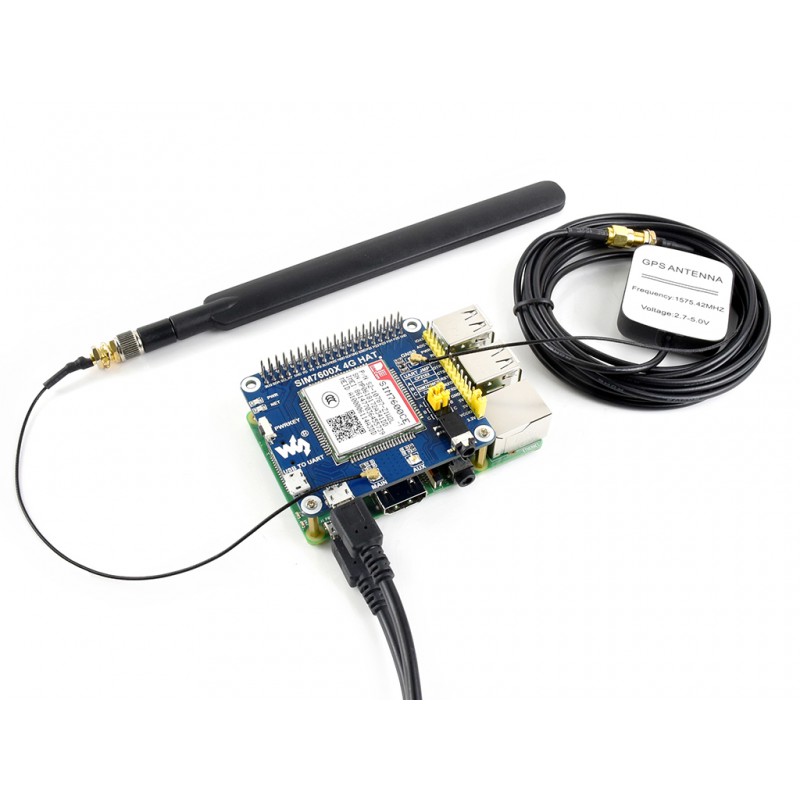 4G/3G/2G/GSM/GPRS/GNSS HAT Module SIM7600CE Waveshare dành cho Raspberry Pi - Hàng Chính Hãng