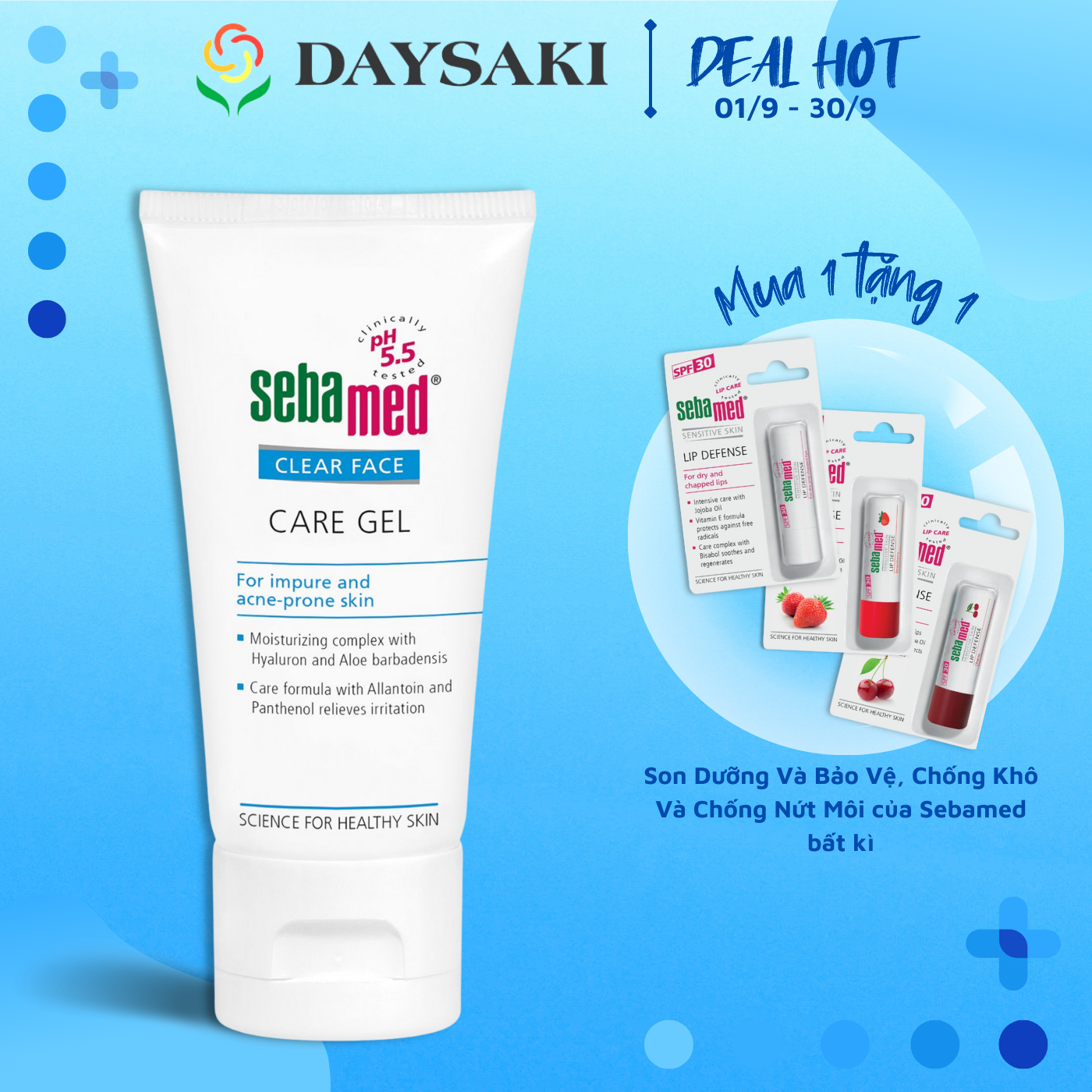 Sebamed Gel Dưỡng Ẩm Chăm Sóc Và Bảo Vệ Da pH 5.5 Clear Face Care Gel  50ml