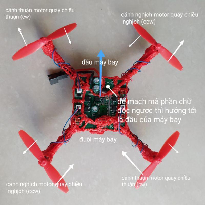 Máy bay flycam drone quadcopter loại 7.4v tự thực hành lắp ráp.