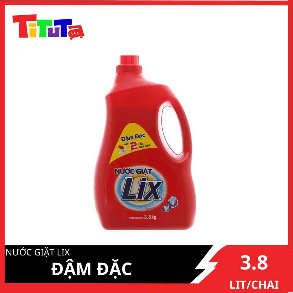 Nước giặt LIX Đậm đặc (Đỏ) chai 3.8L