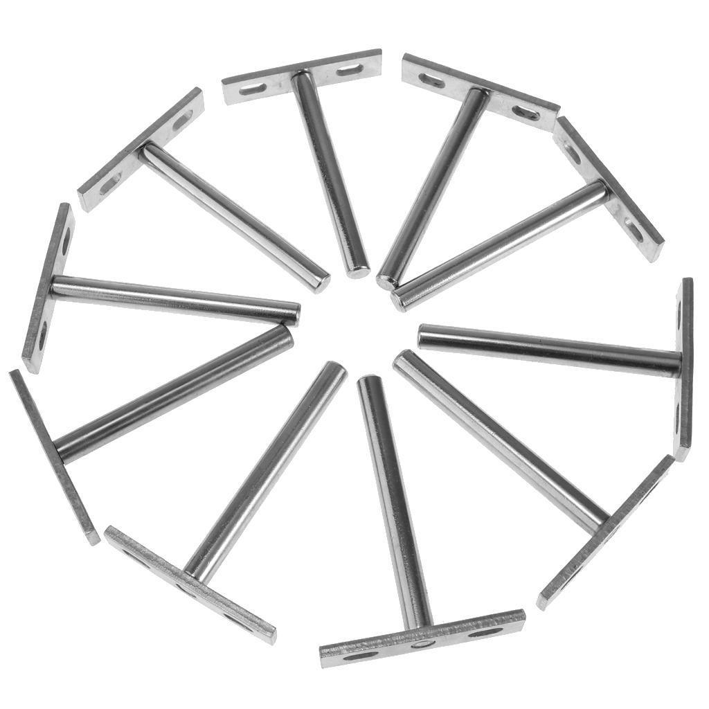 10Pcs Wall Shelf Bracket Heavy Duty Supporter T Shaped Angle Bracket 3inch