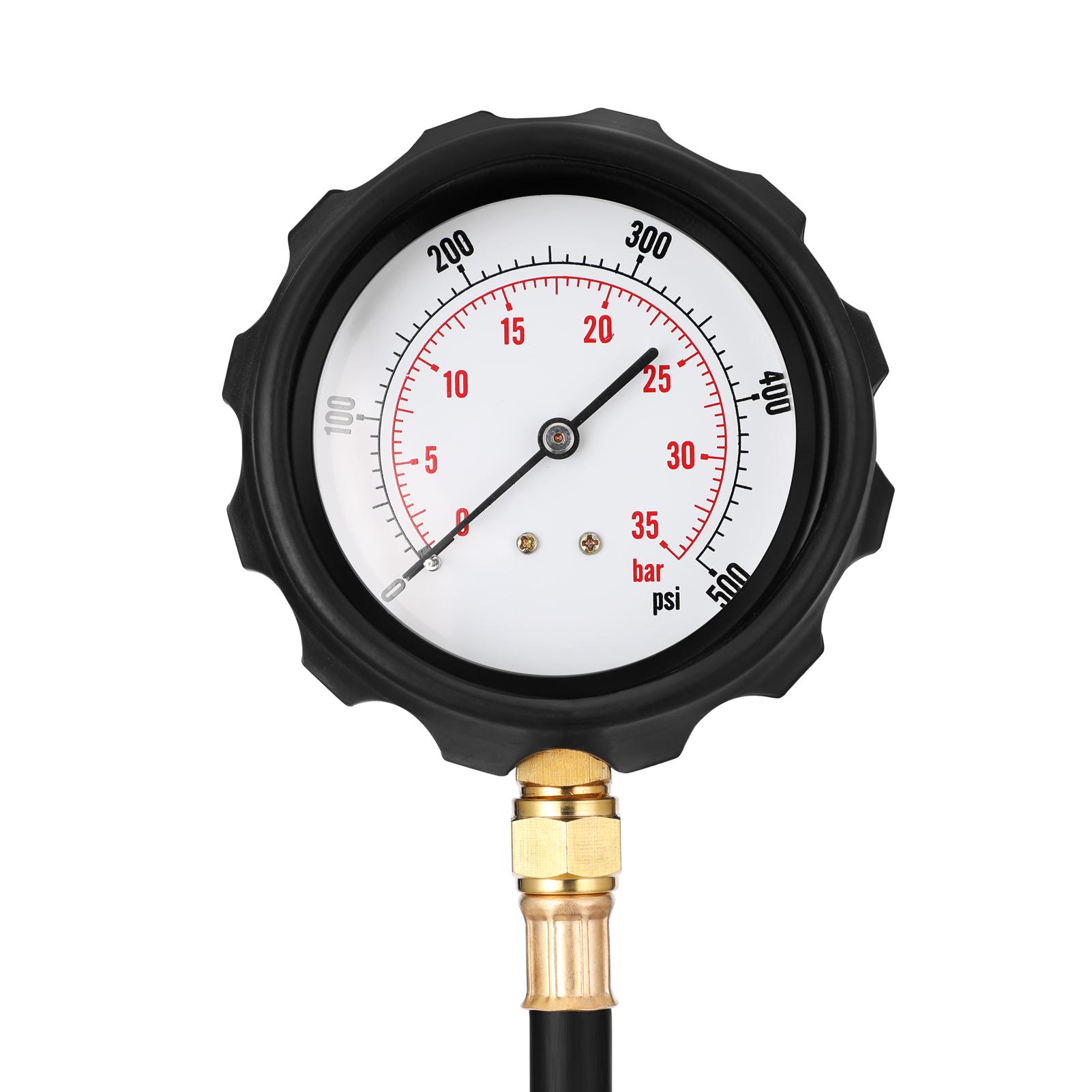 VT01052 12pcs Engine Oil Pressure Tester Diagnostic Testing Tool Cylinder Gauge Compression Gauge Utility Testing Tool