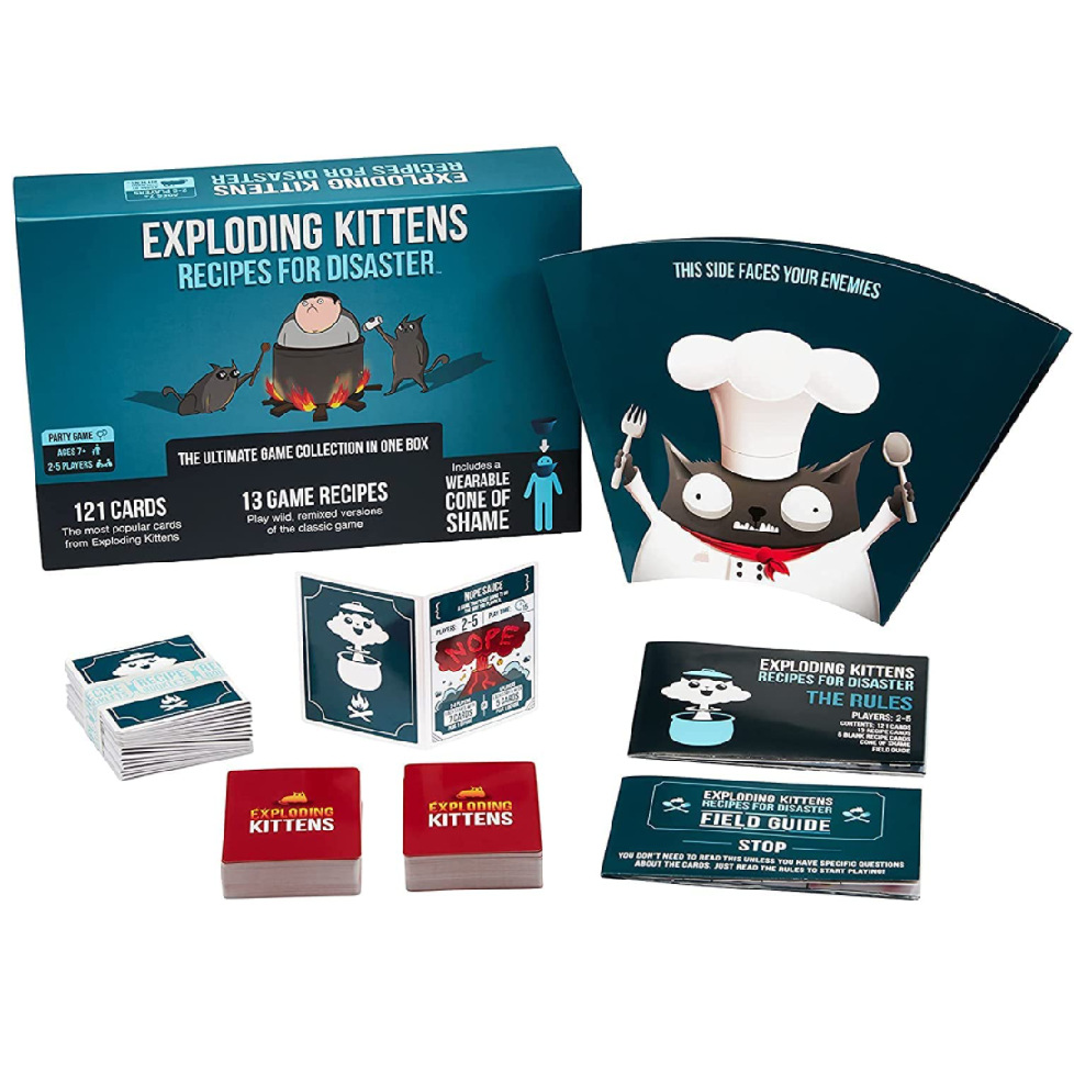 Trò chơi Board game EXPLODING KITTENS: RECIPES FOR DISASTER BOARD GAME MÈO NỔ BẢN ĐẶC BIỆT 121 LÁ (TIẾNG ANH US)