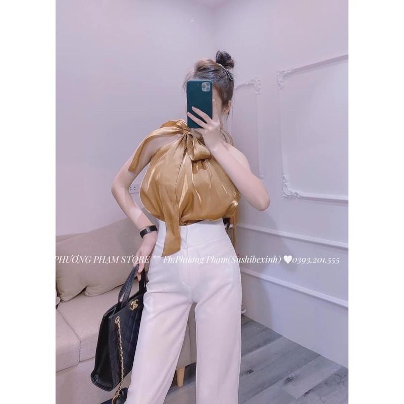 ÁO YẾM LỤA TƠ THẮT NƠ - DRA0038