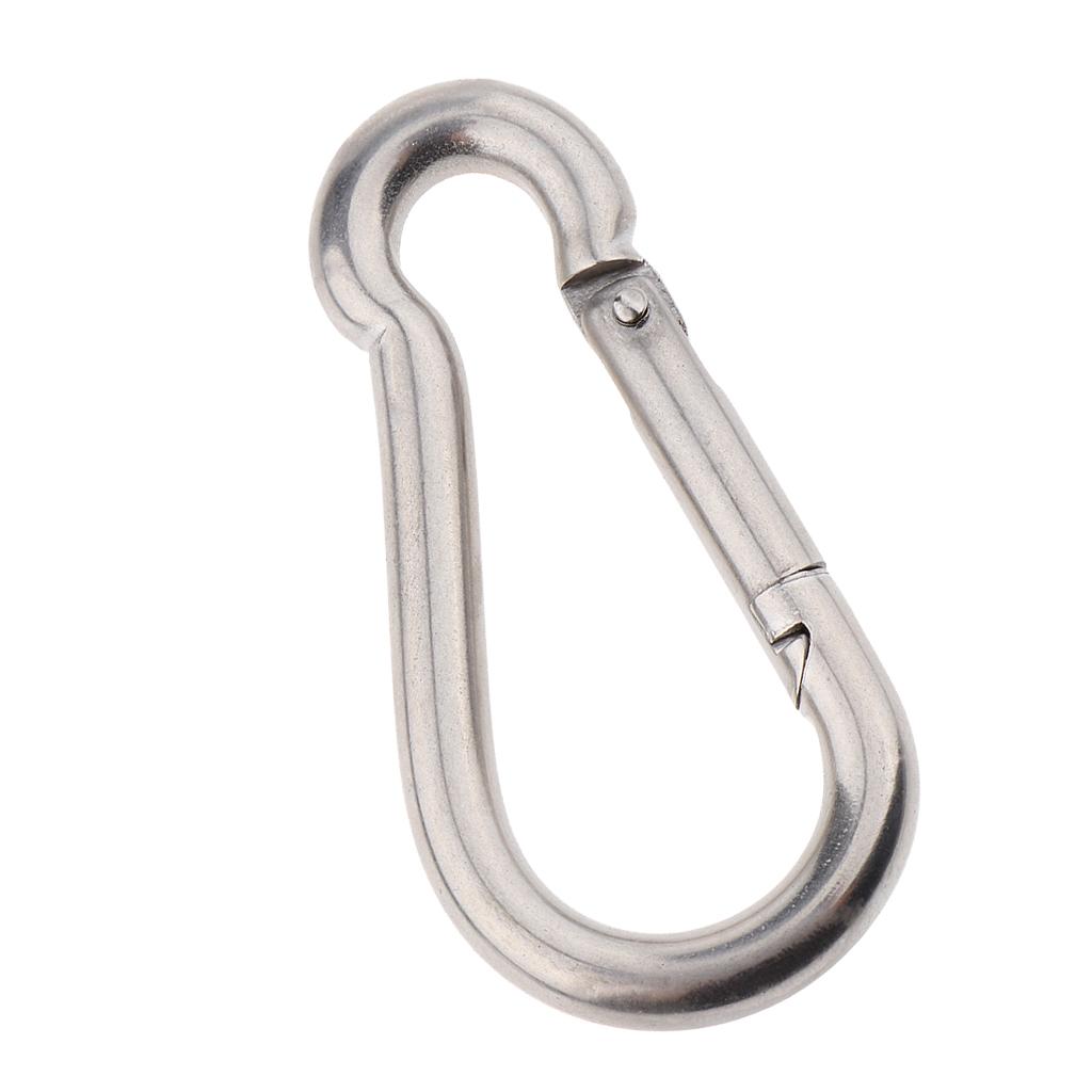 Stainless Steel Spring Snap Hook Carabiner Keychain Clips for Outdoors Sports, Not for climing!