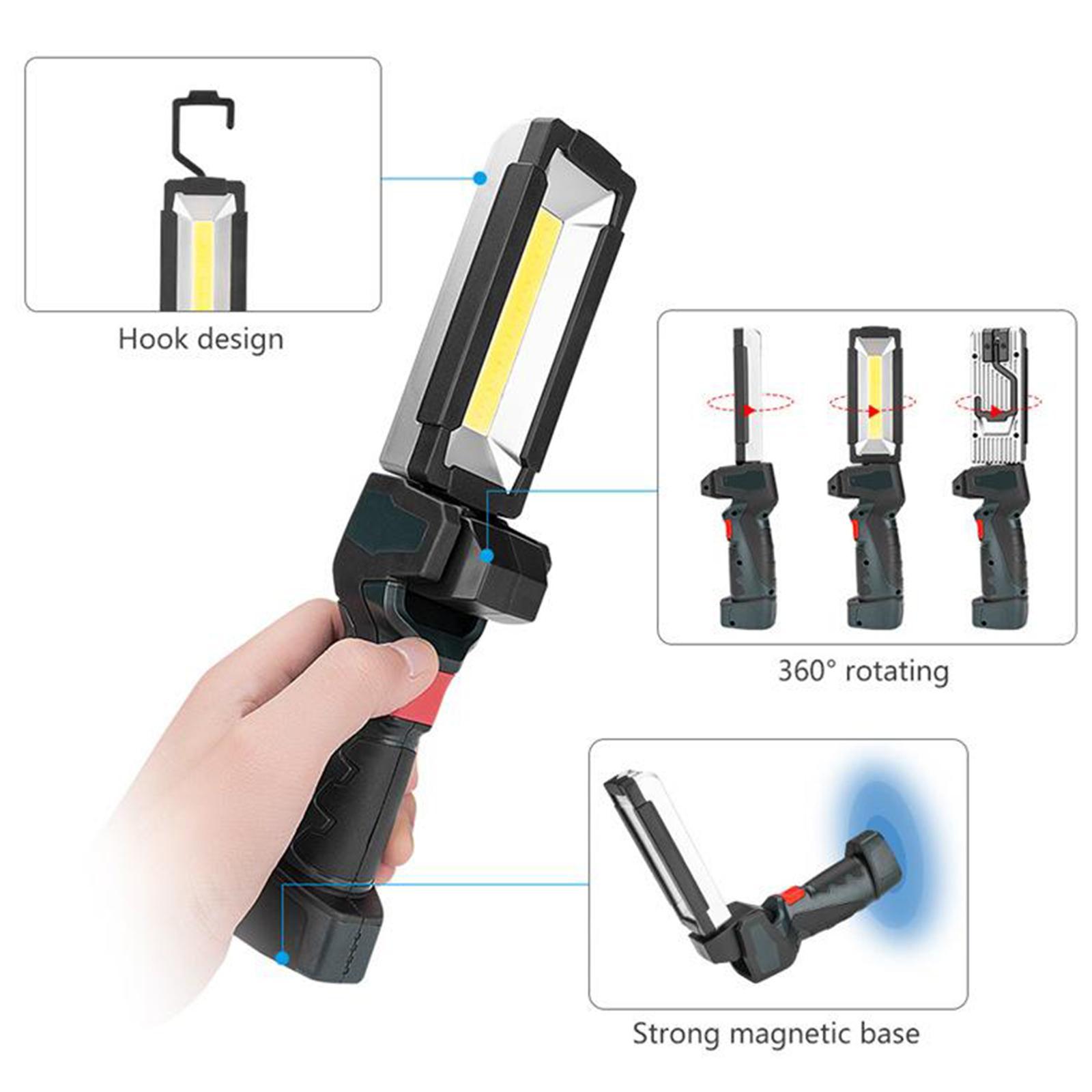 Home Rotating Base Emergency COB LED Work Light Lamp