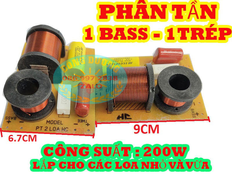 MẠCH PHÂN TẦN 2 LOA AD - DÙNG CHO 1 BASS - 1 TRÉP