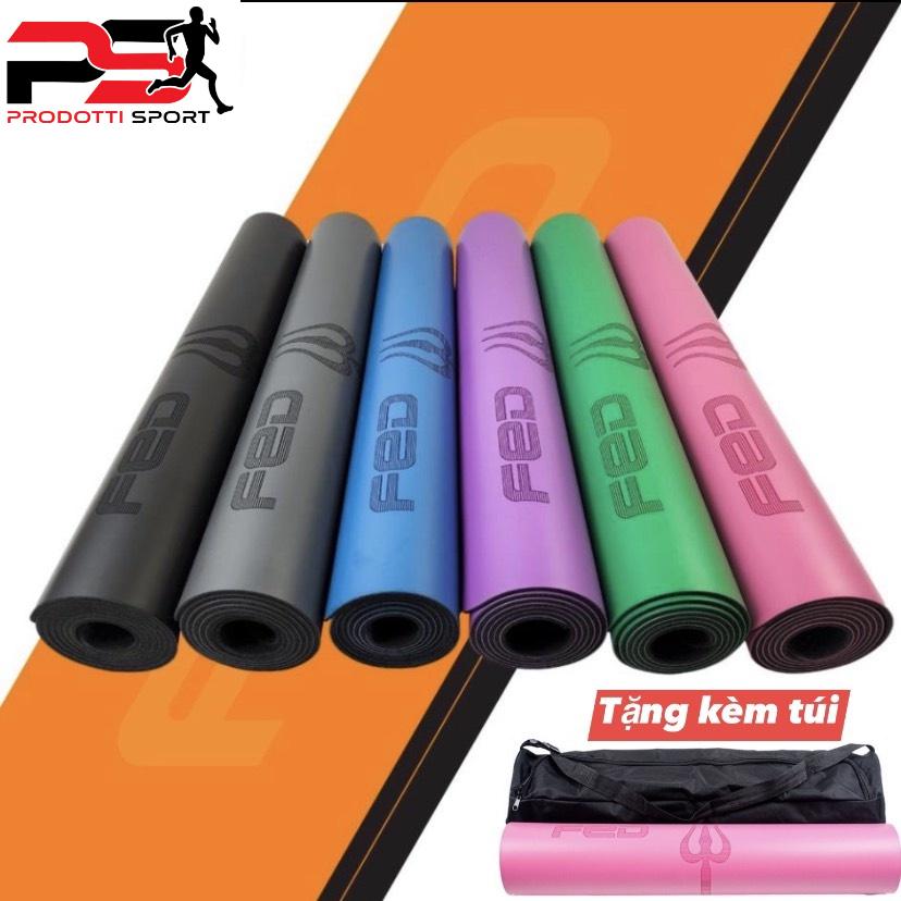 Thảm Yoga FED-YG-01 định tuyến 5mm chất liêu PU + Cao su chống trượt(Tặng kèm túi vải)