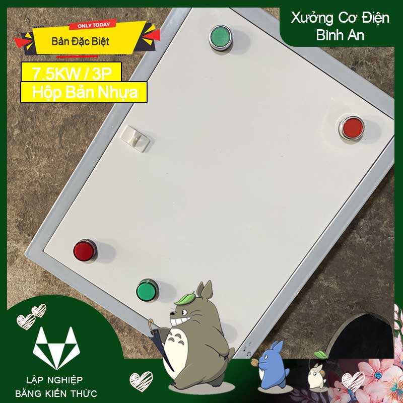 Tủ hộp nhựa chống nhiếm điện 7.5Kw 3 pha chống ngắn mạch, quá dòng và quá tải 3 pha 380V