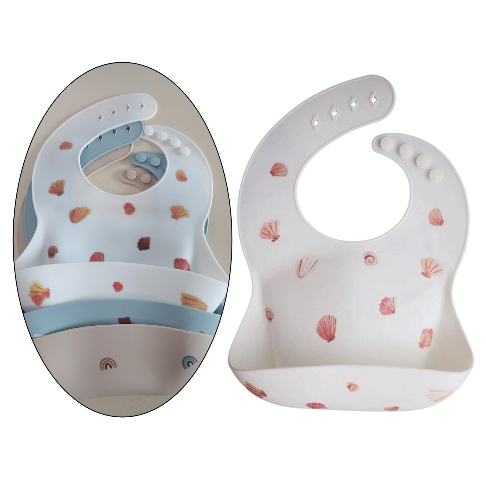 Baby Bibs Waterproof Silicone Bibs for Babies & Toddlers BPA Free with Food Catcher Pocket