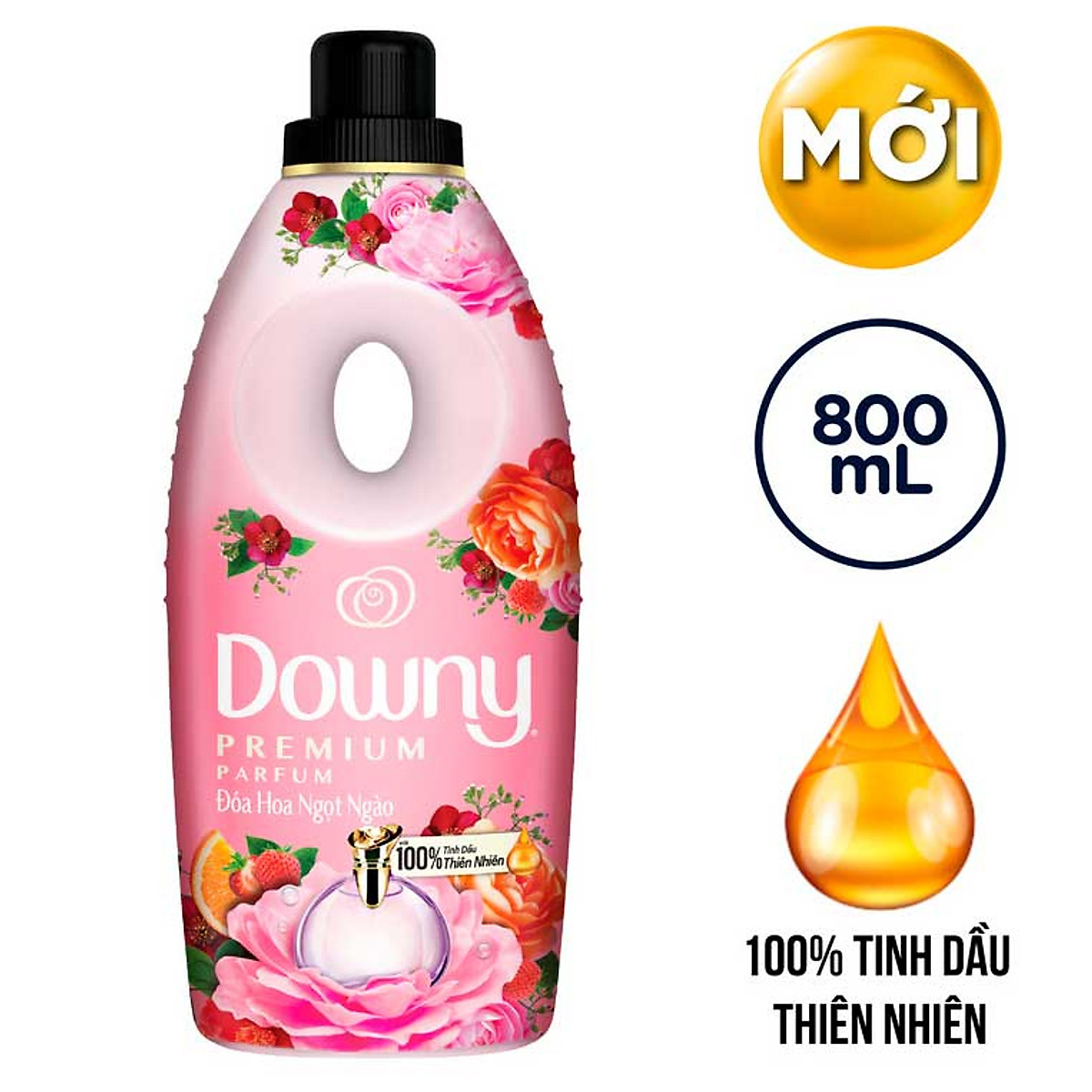 Nước Xả Vải Downy Đóa Hoa Ngọt Ngào Dạng Chai 800ml