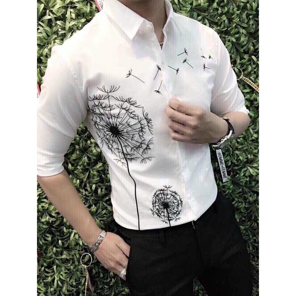 Áo Sơ Mi Nam Dài Tay Bồ Công Anh Dáng Ôm Sơ Cổ Bẻ Chống Nhăn Chống Xù