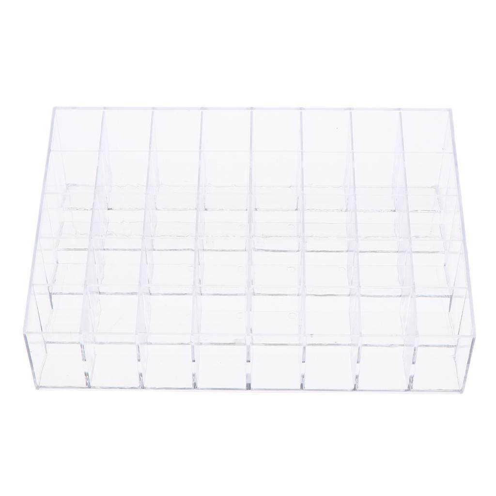 24 Grids Lipstick Nail  Holder Display Clear Acrylic Makeup Organizer