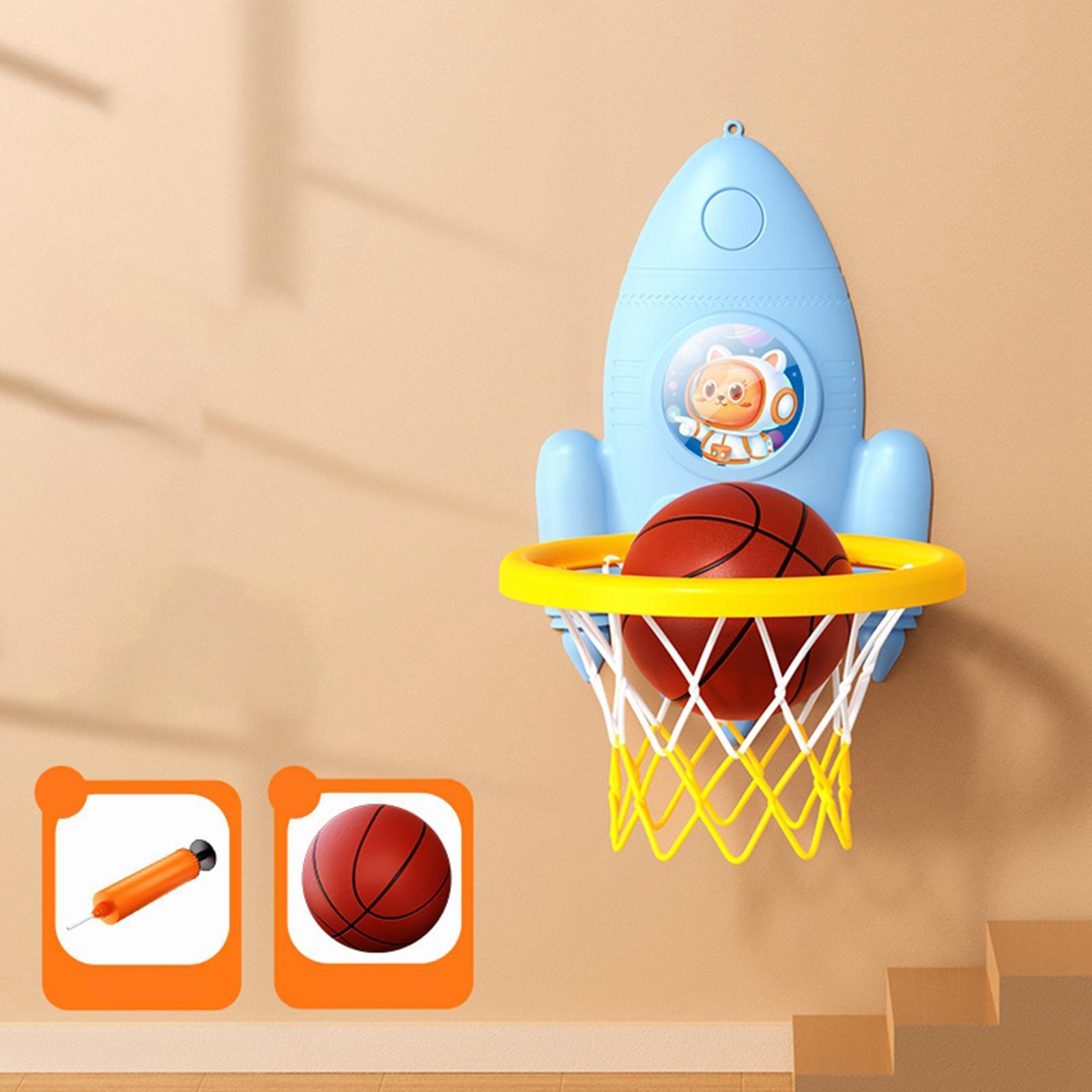 Toddler Basketball Hoop Set Cartoon Outdoor Indoor Game Foldable Basketball Hoop for Girls Gifts